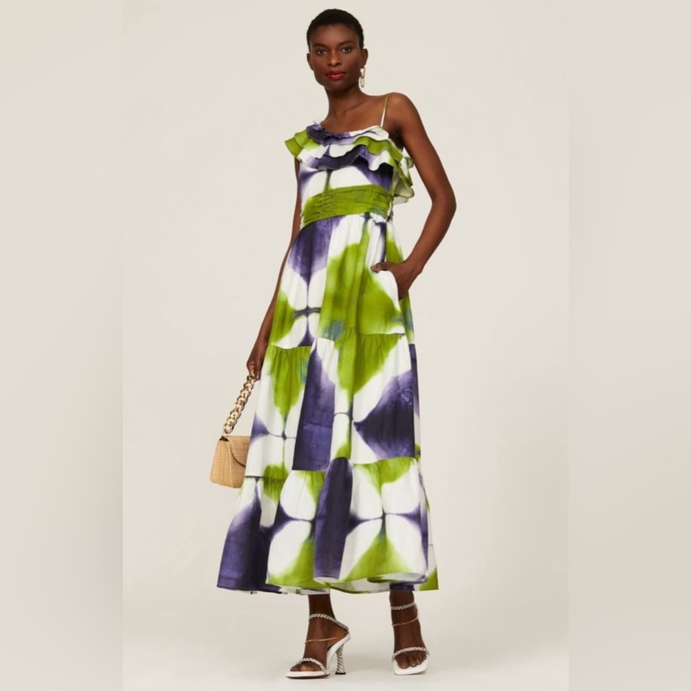 Busayo Collective One Shoulder Tie Dye Maxi